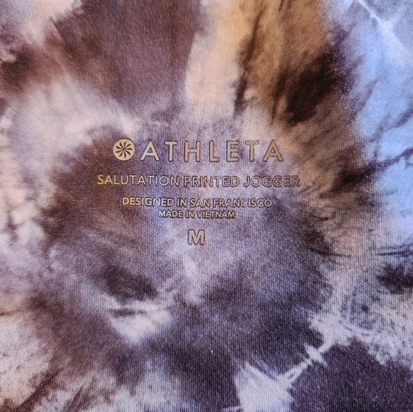 Athleta Salutations Printed Joggers Tie Dye Size Medium - Picture 4 of 6